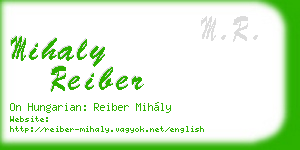 mihaly reiber business card